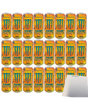 Monster Khaotic Energy Drink + Juice (24 cans of 0.5 l) + usy block