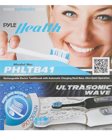 Buy Pyle Health Ultrasonic Rechargeable Electric Toothbrush - 3 Modes Timer 2 Brush Heads - Ideal for Kids Teens & Adults - PHLTB41BK - Buy Online on GoSupps.com