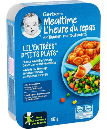 GERBER MEALS Cheese Ravioli In Tomato Sauce With A Full Toddler Serving of Mixed Veggies Source Of Iron Calcium & Potassium No Preservatives Artificial Colours Or Flavours 8 Boxes 1.5 kg Unflavored - Buy Online on GoSupps.com