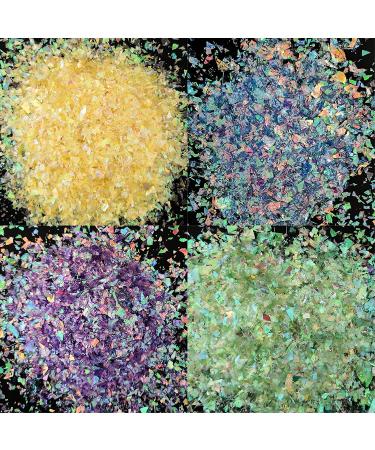 AddFavor Chunky Nail Glitter Set - 8 Colors Iridescent Sequin Foil Flakes Stickers for Nail Art, Resin, Body, Face - Multicolor - Buy Online on GoSupps.com