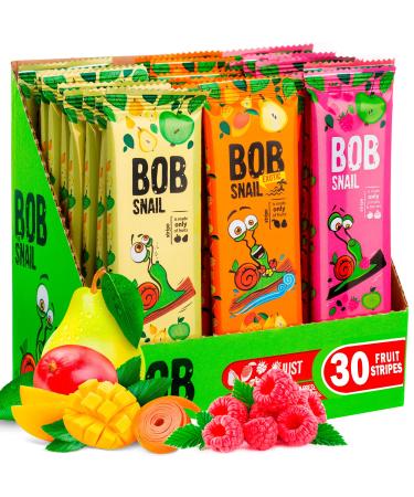 Snacks Variety Pack for Kids Adults - 30 Healthy Fruit Snacks Individual Packs for Kids Adults with Natural Mango Raspberries Pears and Apple Gluten-Free Vegan Low Carb Fruit Bar No Sugar Added MANGO MIX