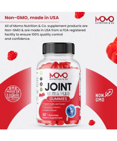 Momo Nutrition & Co Joint Ultra Plus Supplement - Glucosamine & Vitamin E Gummies for Healthy Joint Support & Pain Relief - 60ct - Buy Online on GoSupps.com