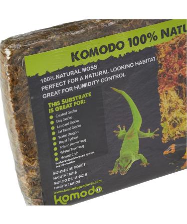 Komodo Habitat Moss Compact Brick - Natural, Versatile, Reptile Terrarium Decor - Buy Online on GoSupps.com