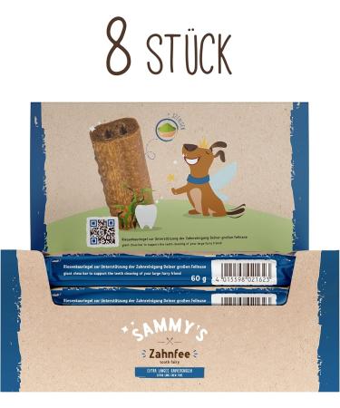 Sammy's Tooth Fairy - Giant Chewing Bar for Dogs | 8 x 60g Pack | Supports Tooth Cleaning - Buy Online on GoSupps.com