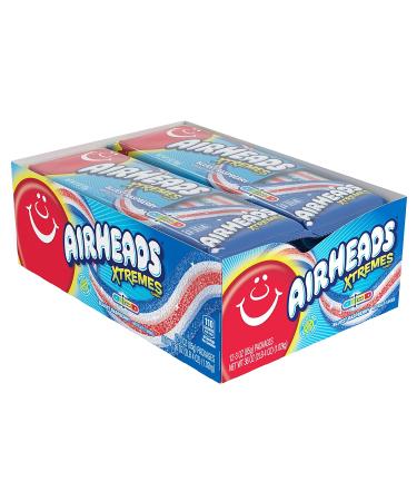 Airheads Candy Xtremes Belts Blue Raspberry Flavor - 3 oz (Pack of 12) - Buy Online on GoSupps.com