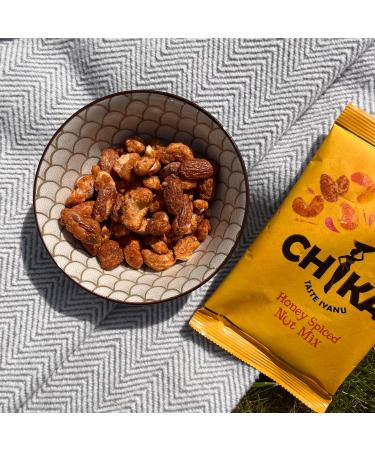 CHIKA'S - Nuts & Plantain Taster Box - 12 x 35g Bags - Smoked Almonds Nut Mix Cashews & Plantains - Buy Online on GoSupps.com
