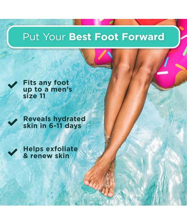 Dermora Foot Peel Mask - Exfoliating Treatment for Dry, Cracked Feet - 2 Pack - Buy Online on GoSupps.com