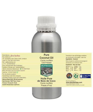 DEVPRAYAG Pure Coconut Oil 1250ml Cold Pressed 100% Natural & Ideal for Cooking and Skin Care - Shop Internationally - Buy Online on GoSupps.com
