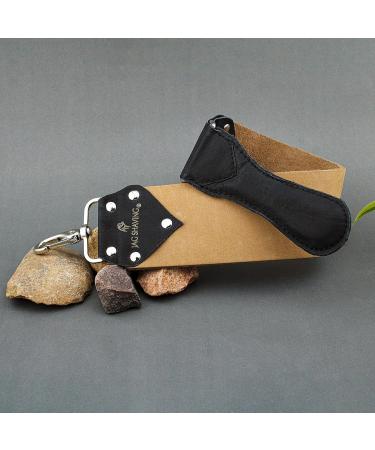 Jag Shaving Cut Throat Razor Set | 3-Part Black Straight Razor Set with Pure Leather Straps - Double-Sided Shaving Solution for a Smooth Shave - Buy Online on GoSupps.com