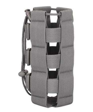 Yakmoo tactical bottle holder waterproof bottle bag molle system 1000d nylon adjustable water bottle holder 300-800ml Bottle Carrier for outdoors gray
