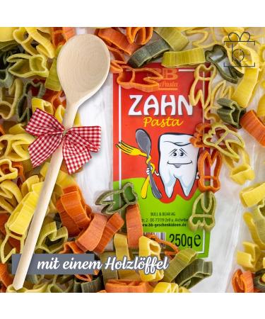 Handmade Bull & Bear Colored Noodles 250g - Durum Wheat Semolina Pasta Gift with Wooden Spoon | International Shipping - Buy Online on GoSupps.com