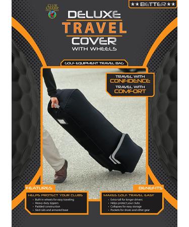 Club Champ Golf Bag Travel Cover - Black | Durable & Protective - Buy Online on GoSupps.com