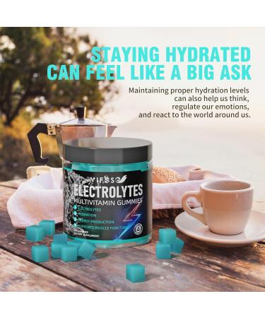 Electrolytes Gummies No Sugar 120 Chewable Electrolyte Gummies with 6 Electrolytes for Runners and Endurance Sports Refreshing Blue Raspberry Hydration Electrolyte Chews 1 Pack 120 Count (Pack of 1) - Buy Online on GoSupps.com