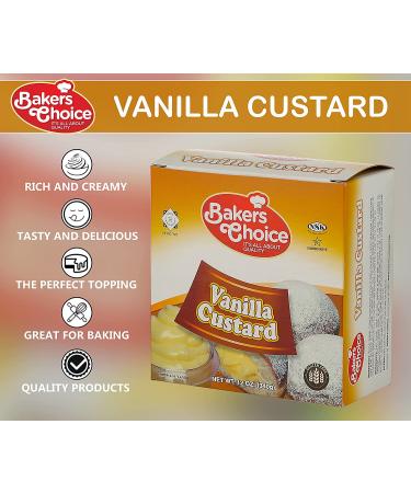 Vanilla Custard Cream Pastry Filling 12 oz. - Perfect Cake Donut and Dessert Topping - Ideal Baking Ingredient for Cakes and Ice Cream - Dairy Kosher by Bakers Choice - Buy Online on GoSupps.com