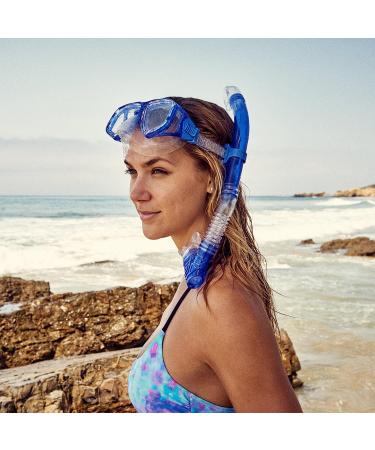 Speedo Adventure Swim Mask & Snorkel Set - Unisex-Adult - Blue - Buy Online on GoSupps.com