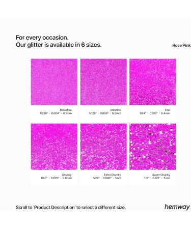Hemway Ultra Sparkle Glitter Rose Pink 100g - Multi-Purpose Epoxy Resin for Arts, Crafts, and Beauty - Buy Online on GoSupps.com