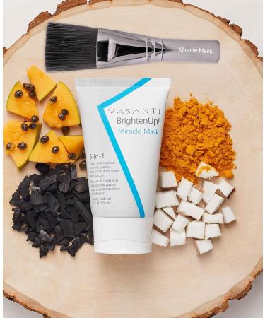 VASANTI Brighten Up! Miracle Mask - Hydrates Brightens Softens Skin Natural Paraben Free Vegan Facial Skincare - Buy Online on GoSupps.com