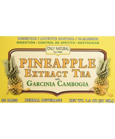 Only Natural Tea Pineapple Extract & Garcinia Cambogia Tea Bags - 20 Count - Buy Online on GoSupps.com
