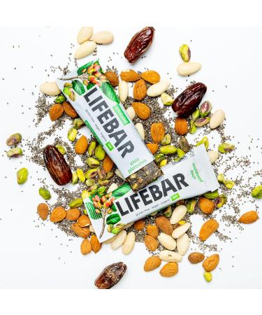 Lifefood Lifebar Energy Seal - 15 Pack Vegan Sports Bars (Chia Pistachio) - RAW Organic Gluten-Free Lactose-Free No Added Sugar - Buy Online on GoSupps.com