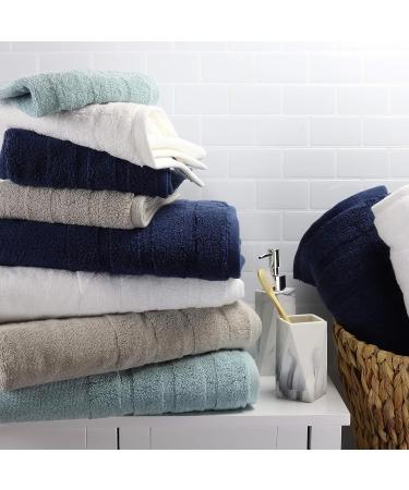 Made Here American Heritage by 1888 Mills 8pc Luxury Washcloth Set - USA & Imported Cotton - White | Bathroom Decor | Supporting USA Manufacturing - Buy Online on GoSupps.com