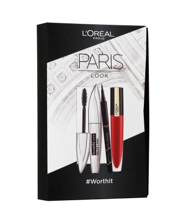 L'Or al Paris Make-up set with mascara eyeliner and lipstick false lash bambi mascara (black) blush signature lipstick (red) superliner Perfect slim (black) 3-part 115/01 black / i on the Worth it /Black - Buy Online on GoSupps.com