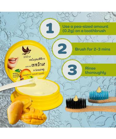  Nokthai 5 4 NOKTHAI Concentrated Whitening Toothpaste with Aromatic Mango and Thai Herbs 3 x 25g - Buy Online on GoSupps.com