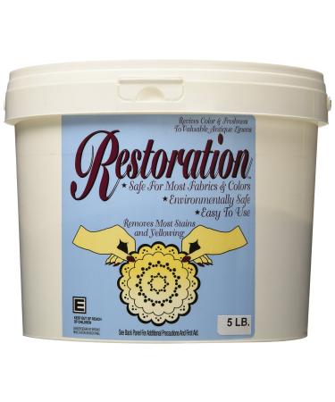 5-LB Pail-Restoration Hypoallergenic Powder To Clean Antique & Delicate Linens Safely.