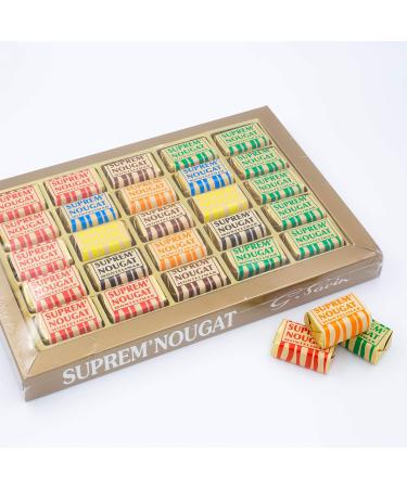 Coffret de No l : assortiment de nougats tendres durs et enrob s - 25 nougats (250g)