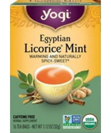 Yogi Tea - Egyptian Licorice Mint Tea (6 Pack) - Warming and Naturally Spicy Sweet - Caffeine Free - 96 Organic Herbal Tea Bags