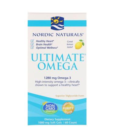 Nordic Naturals Ultimate Omega Lemon 640 mg 60 Soft Gels