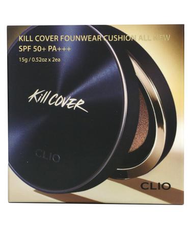 Clio Kill Cover Founwear Cushion Set SPF 50+ - 2 Cushions (05 Sand) - Lightweight Foundation - Buy Online on GoSupps.com