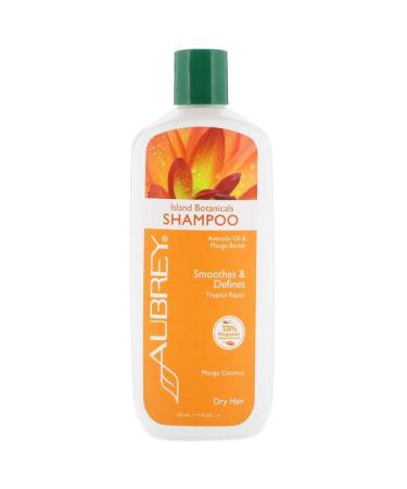 Aubrey Organics Island Botanicals Shampoo Dry Hair Mango Coconut 11 fl oz (325 ml)