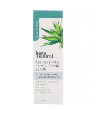 InstaNatural Age Defying & Skin Clearing Serum 0.17 fl oz (5 ml)