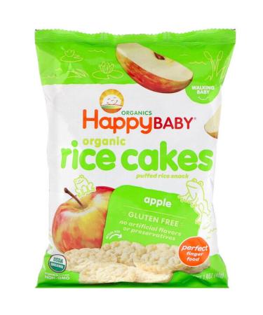 Happy Family Organics Organic Rice Cakes Puffed Rice Snack Apple 1.4 oz (40 g)