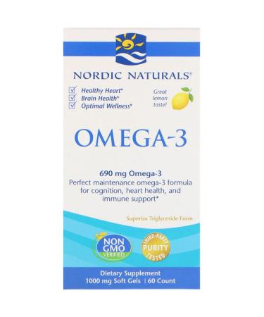 Nordic Naturals Omega-3 Lemon 690 mg 60 Soft Gels