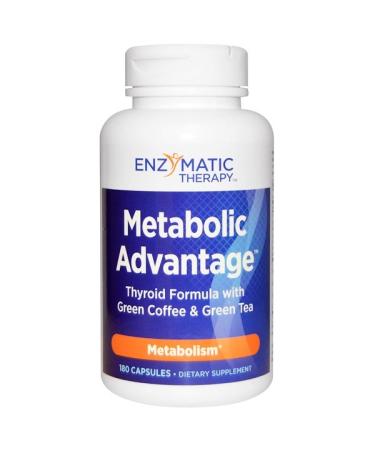 Nature's Way Metabolic Advantage Thyroid Formula with Green Coffee & Green Tea Metabolism 180 Capsules