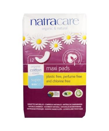 Natracare Organic & Natural Maxi Pads 12 Super Pads