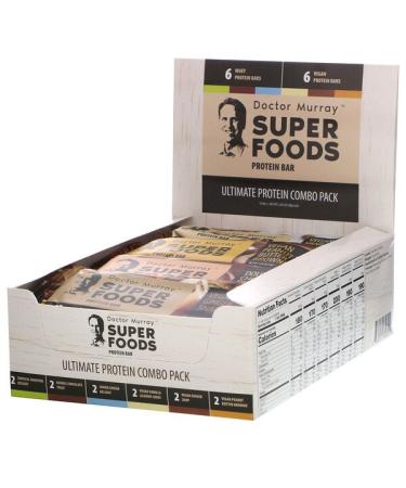 Dr. Murray's Superfoods Protein Bars Ultimate Protein Combo Pack 12 Bars 2.05 oz (58 g) Each