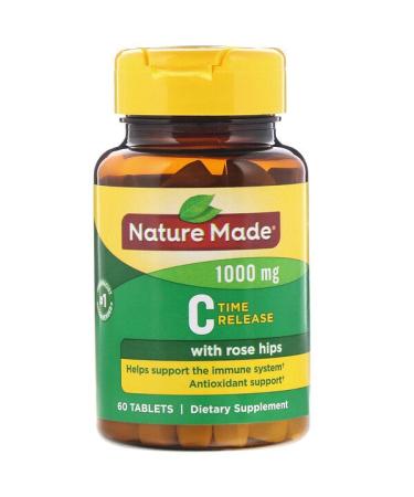 Nature Made Vitamin C with Rose Hips Time Release 1000 mg 60 Tablets