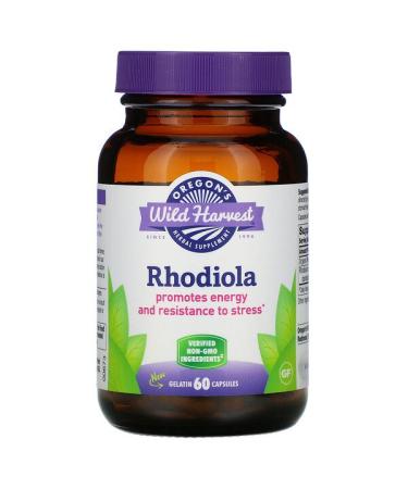 Oregon's Wild Harvest Rhodiola 60 Gelatin Capsules - Buy Online on GoSupps.com