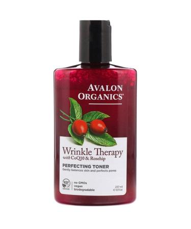 Avalon Organics Wrinkle Therapy With CoQ10 & Rosehip Perfecting Toner 8 fl oz (237 ml)