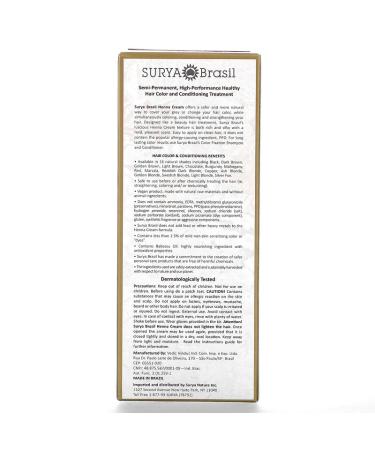 Surya Brasil Mahogany Henna Cream Hair Color & Condition 70 ml - Natural Hair Treatment - Buy Online on GoSupps.com