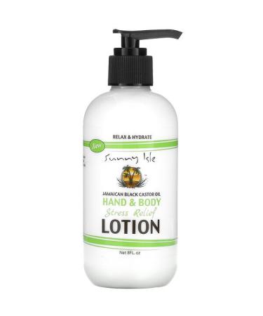 Sunny Isle Jamaican Black Castor Oil Hand & Body Stress Relief Lotion 8 fl oz