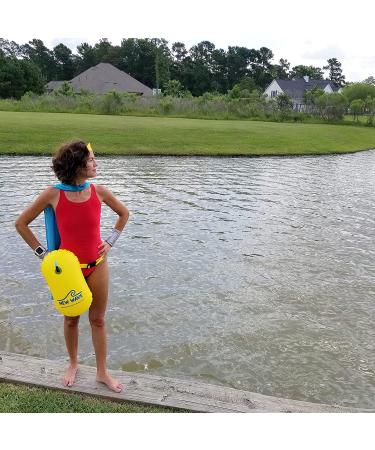 New Wave Swim Bubble - Yellow Safety Swim Buoy for Open Water Swimmers and Triathletes - Buy Online on GoSupps.com