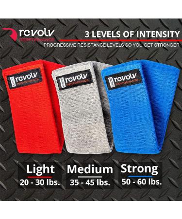 Fabric Resistance Bands Set of 3 - Durable Heavy Duty Elastic for Leg Glute & Hip Abductor Exercises - Ideal for Squats & Deadlifts - Perfect for Men & Women - Buy Online on GoSupps.com