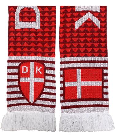 Danmark Soccer Knit Scarf - Official Denmark Fan Merchandise - Buy Online on GoSupps.com