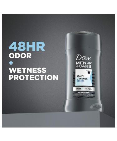 Dove Men+Care Stain Defense Antiperspirant Deodorant - 48-Hour Odor & Sweat Protection Anti-Stain | 2.7 oz - Buy Online on GoSupps.com