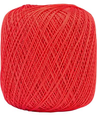 Aunt Lydia Classic Crochet Thread - Bright Coral | High-Quality Thread for Crocheting Projects - Buy Online on GoSupps.com