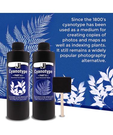 Jacquard Cyanotype Kit for Paper and Fabric - 2 Component Sensitizer Set with Moshify Sponge Brush - Buy Online on GoSupps.com