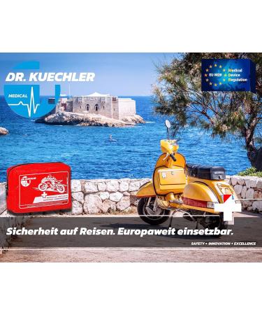 Dr. Kuechler First Aid Kit for Motorcycle Quad Vespa & Bicycle - Compact Bandage Pocket & Mini Emergency Set - Buy Online on GoSupps.com